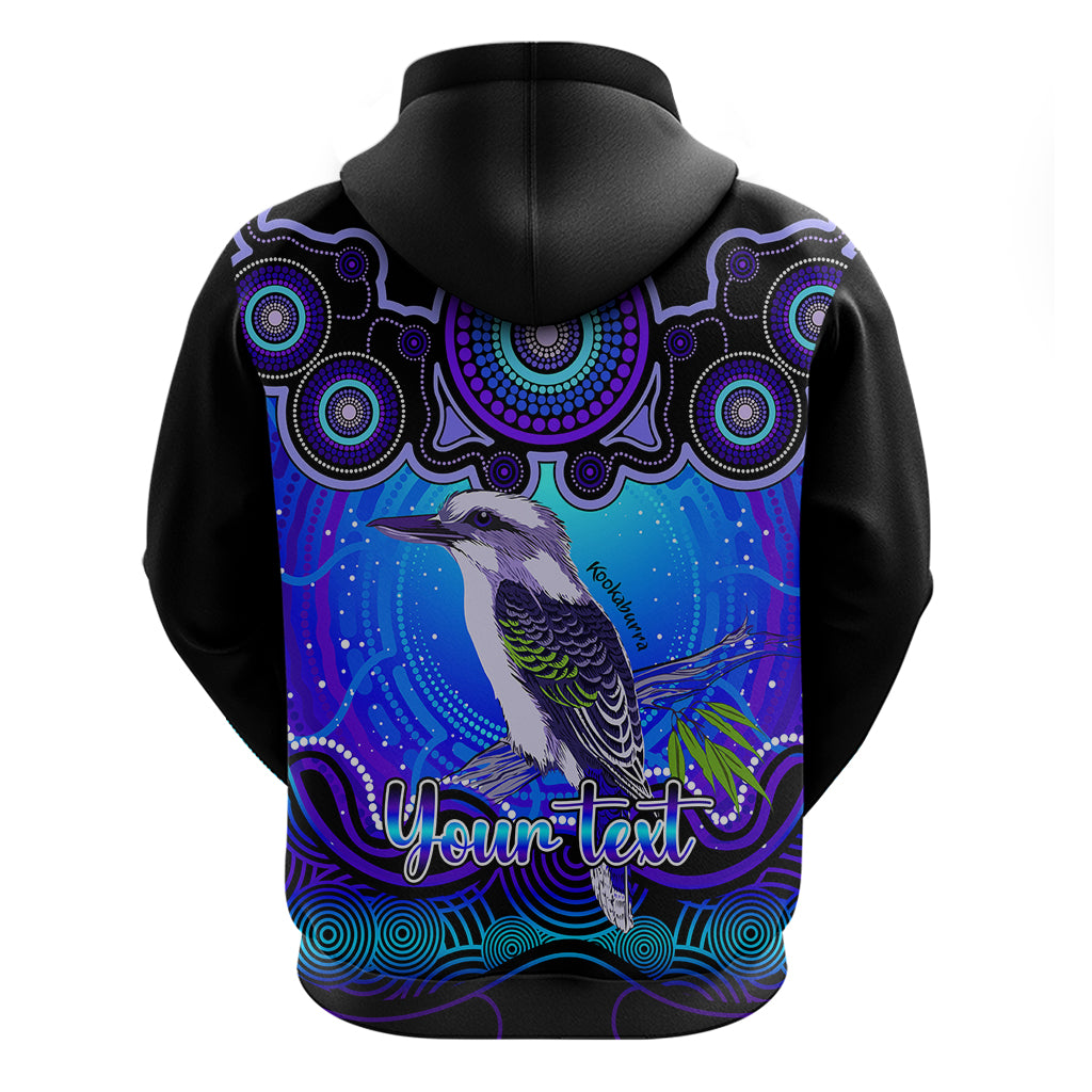 personalised-australia-sagittarius-kookaburra-zodiac-hoodie-auz-astrology-aboriginal-blue