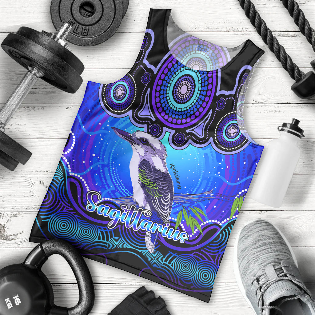 personalised-australia-sagittarius-kookaburra-zodiac-men-tank-top-auz-astrology-aboriginal-blue