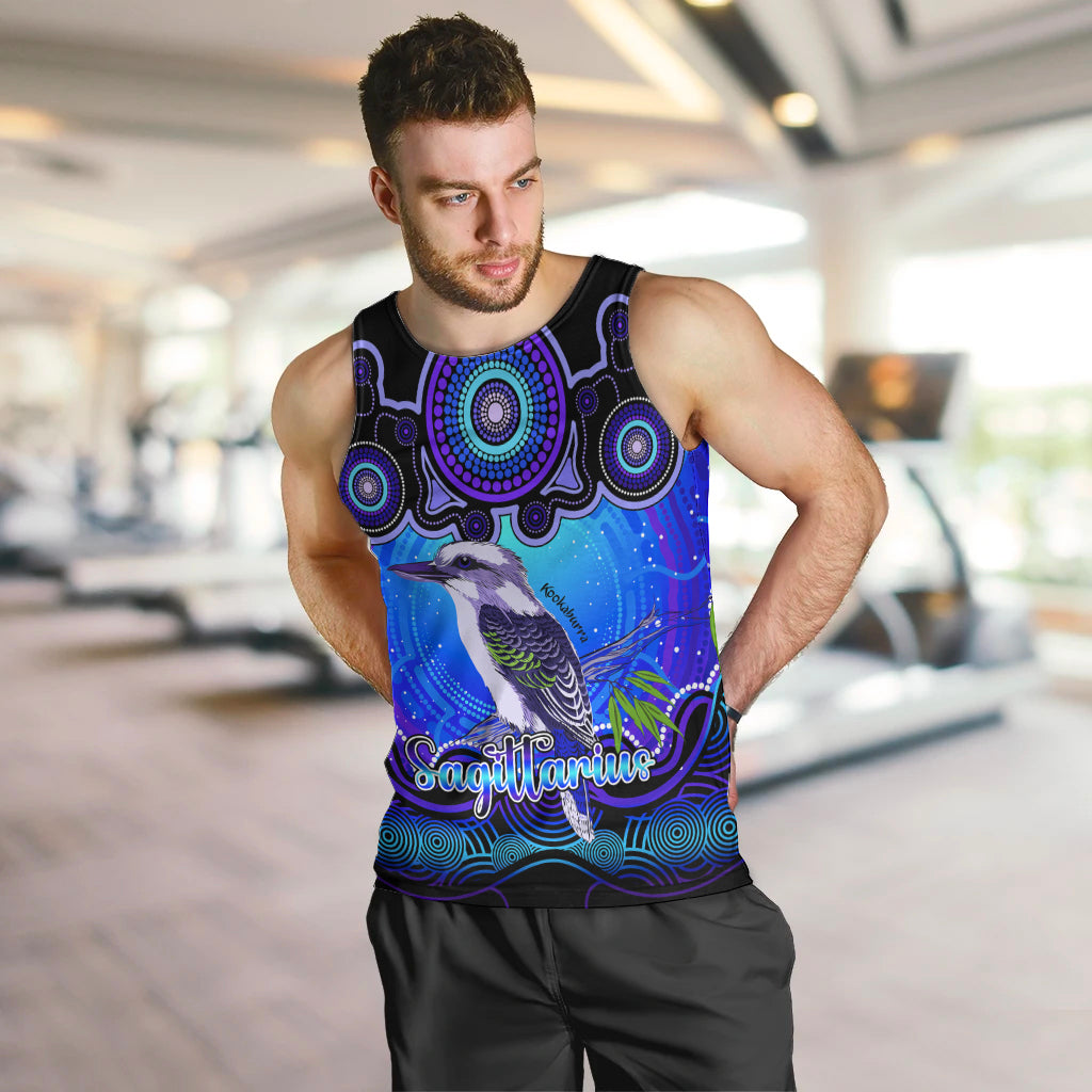 personalised-australia-sagittarius-kookaburra-zodiac-men-tank-top-auz-astrology-aboriginal-blue