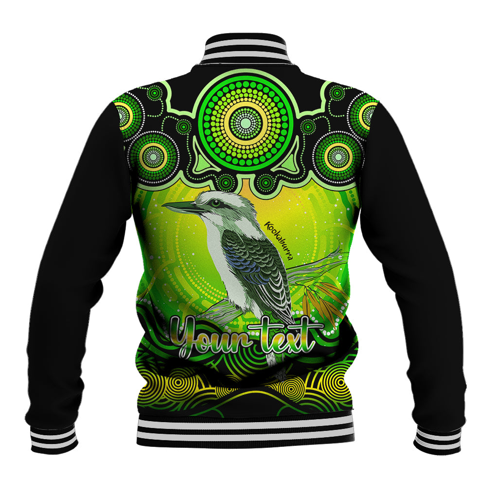 personalised-australia-sagittarius-kookaburra-zodiac-baseball-jacket-auz-astrology-aboriginal-green