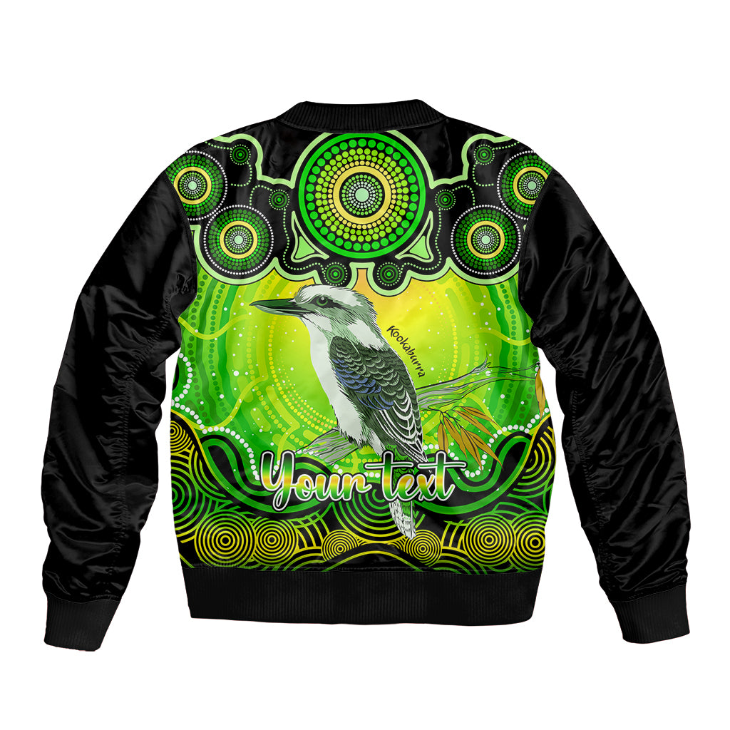 personalised-australia-sagittarius-kookaburra-zodiac-bomber-jacket-auz-astrology-aboriginal-green