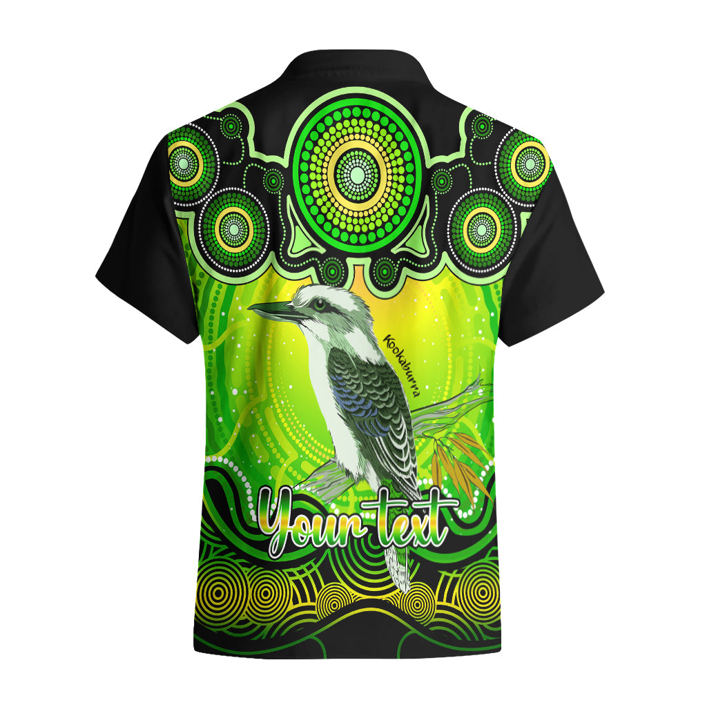 personalised-australia-sagittarius-kookaburra-zodiac-hawaiian-shirt-auz-astrology-aboriginal-green