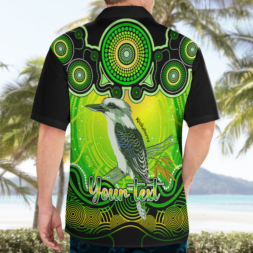 personalised-australia-sagittarius-kookaburra-zodiac-hawaiian-shirt-auz-astrology-aboriginal-green