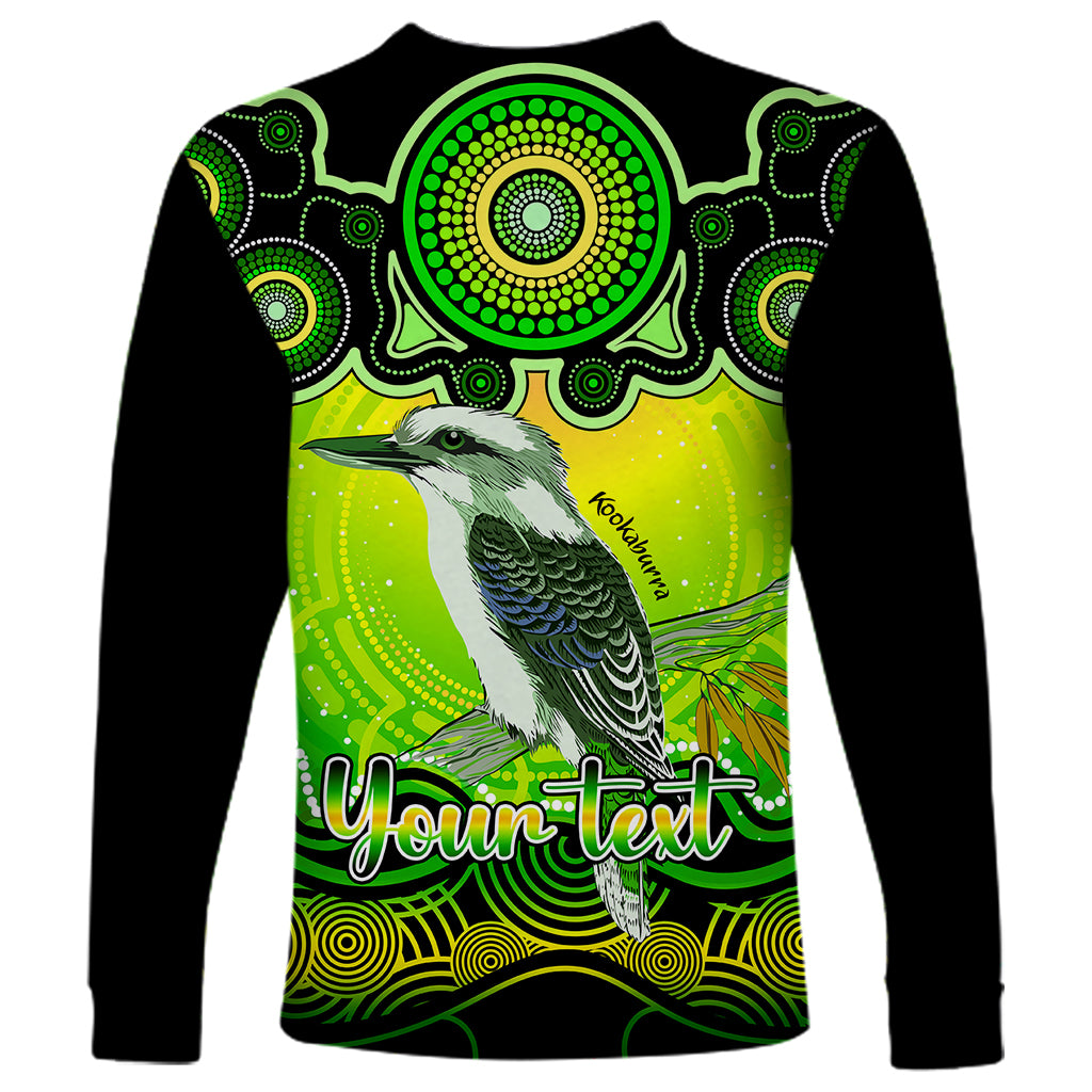 personalised-australia-sagittarius-kookaburra-zodiac-long-sleeve-shirt-auz-astrology-aboriginal-green