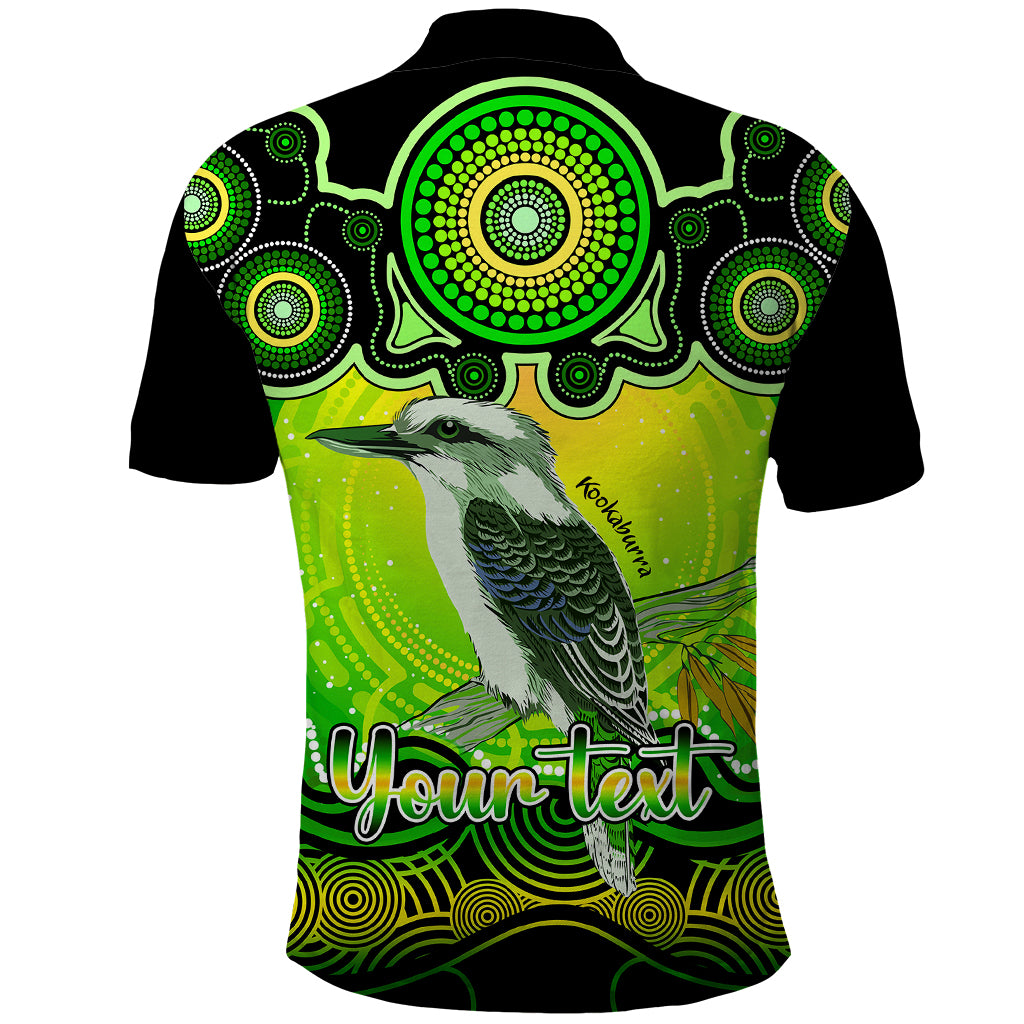 personalised-australia-sagittarius-kookaburra-zodiac-polo-shirt-auz-astrology-aboriginal-green