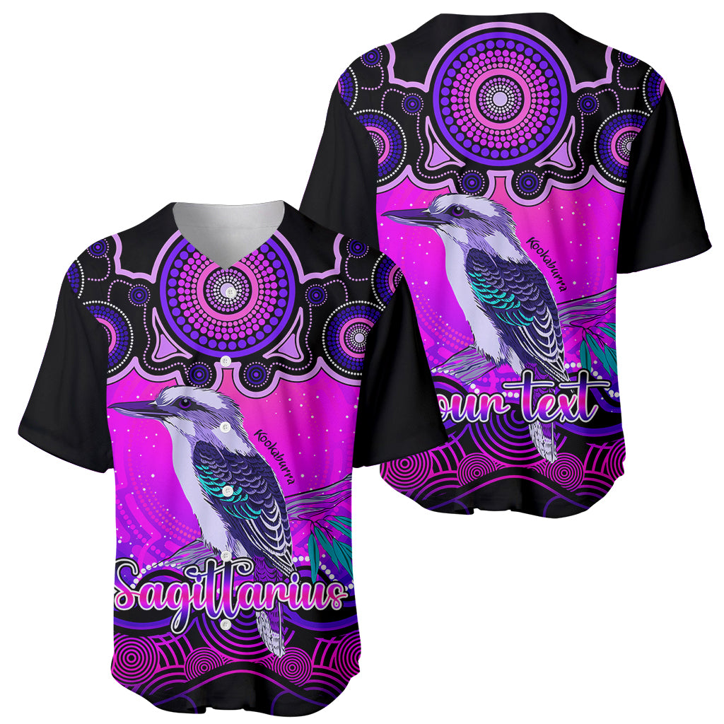 personalised-australia-sagittarius-kookaburra-zodiac-baseball-jersey-auz-astrology-aboriginal-magenta