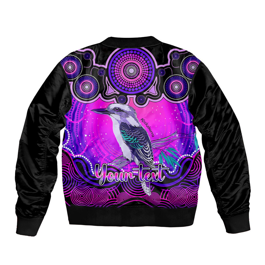 personalised-australia-sagittarius-kookaburra-zodiac-bomber-jacket-auz-astrology-aboriginal-magenta