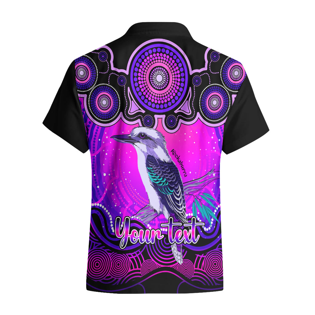 personalised-australia-sagittarius-kookaburra-zodiac-hawaiian-shirt-auz-astrology-aboriginal-magenta