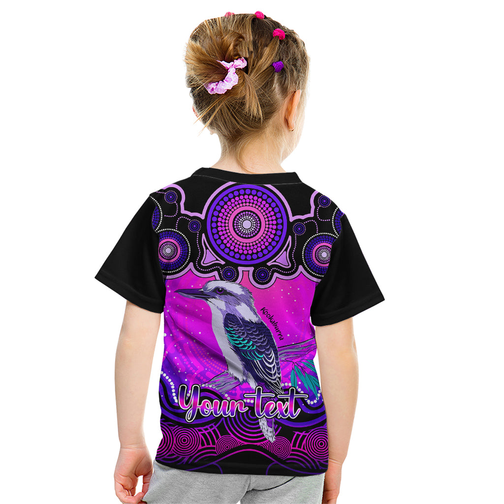 personalised-australia-sagittarius-kookaburra-zodiac-kid-t-shirt-auz-astrology-aboriginal-magenta