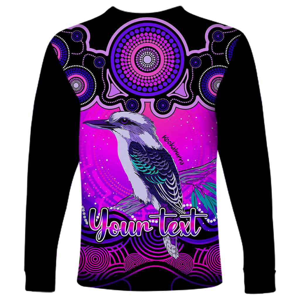 personalised-australia-sagittarius-kookaburra-zodiac-long-sleeve-shirt-auz-astrology-aboriginal-magenta