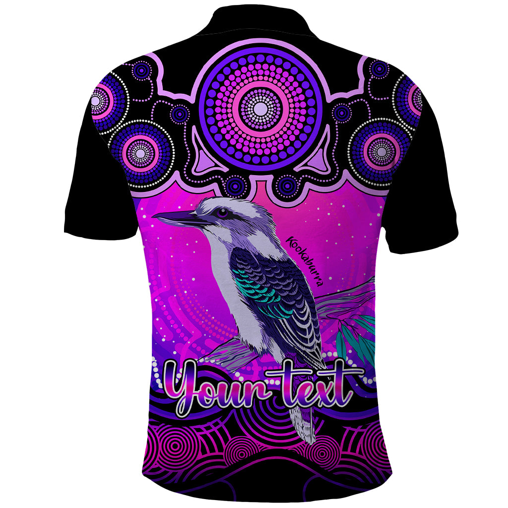 personalised-australia-sagittarius-kookaburra-zodiac-polo-shirt-auz-astrology-aboriginal-magenta