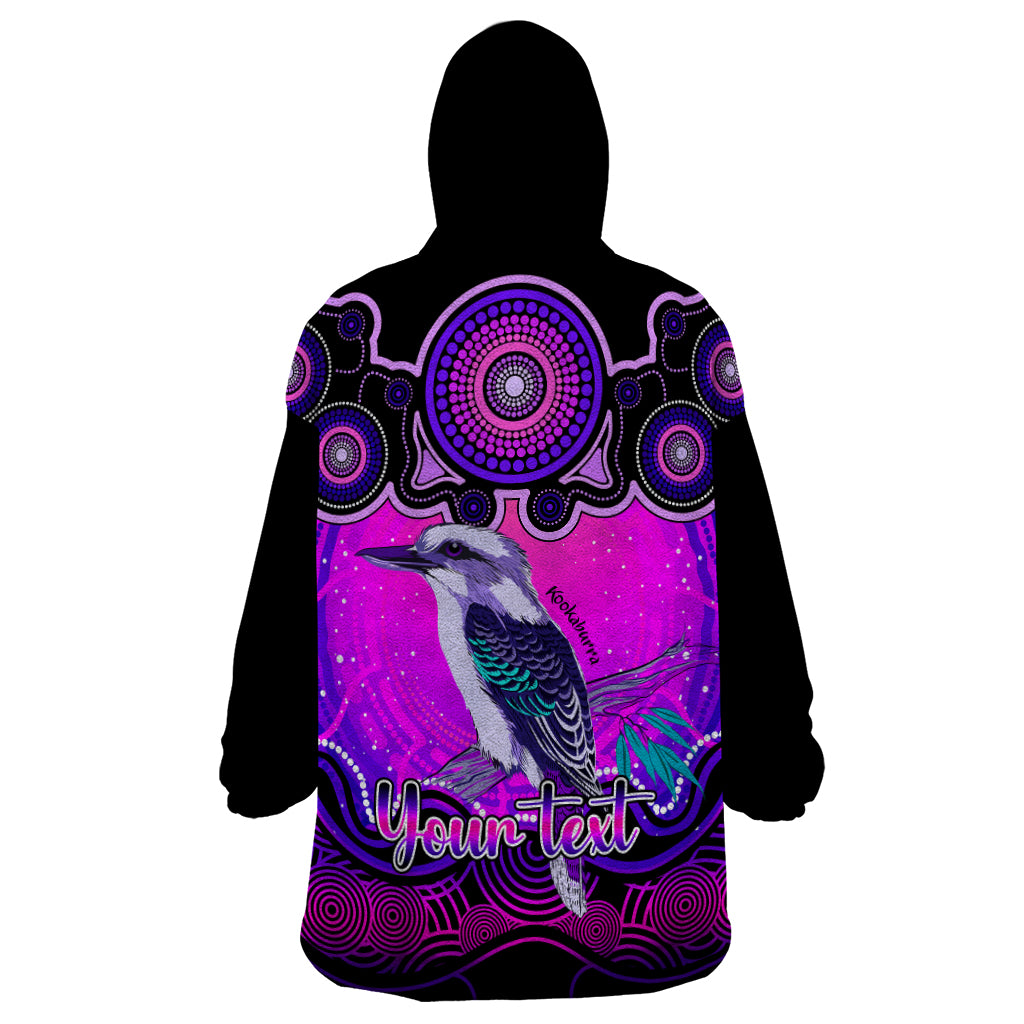 personalised-australia-sagittarius-kookaburra-zodiac-wearable-blanket-hoodie-auz-astrology-aboriginal-magenta