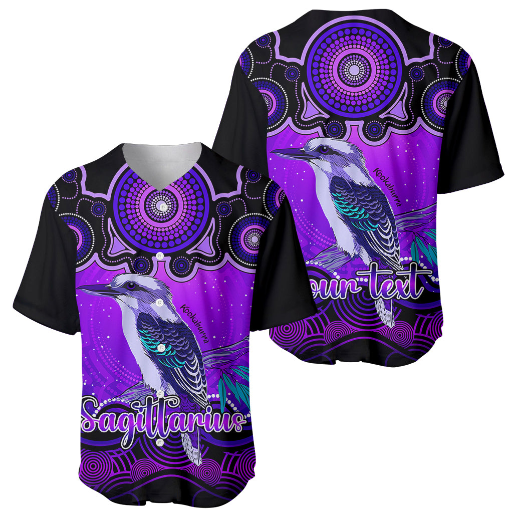 personalised-australia-sagittarius-kookaburra-zodiac-baseball-jersey-auz-astrology-aboriginal-purple