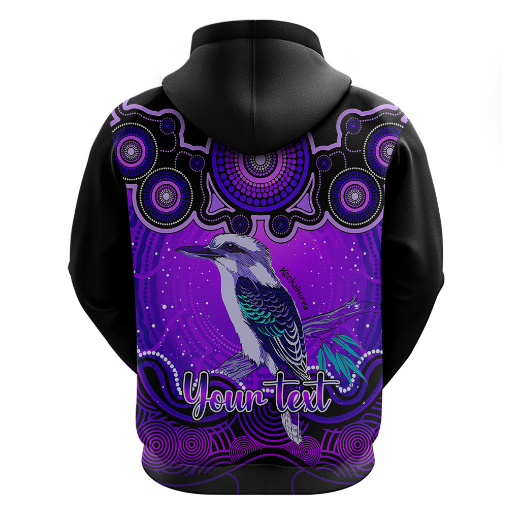 personalised-australia-sagittarius-kookaburra-zodiac-hoodie-auz-astrology-aboriginal-purple