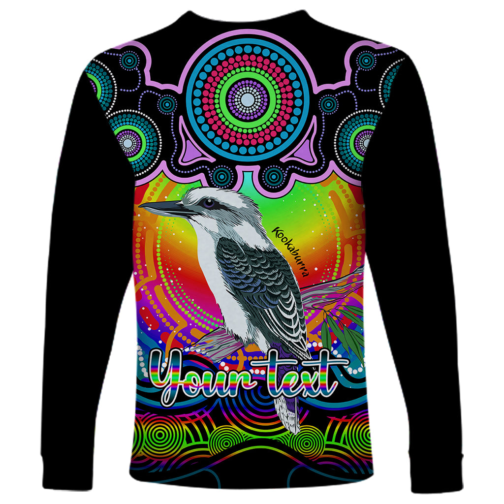 personalised-australia-sagittarius-kookaburra-zodiac-long-sleeve-shirt-auz-astrology-aboriginal-rainbow