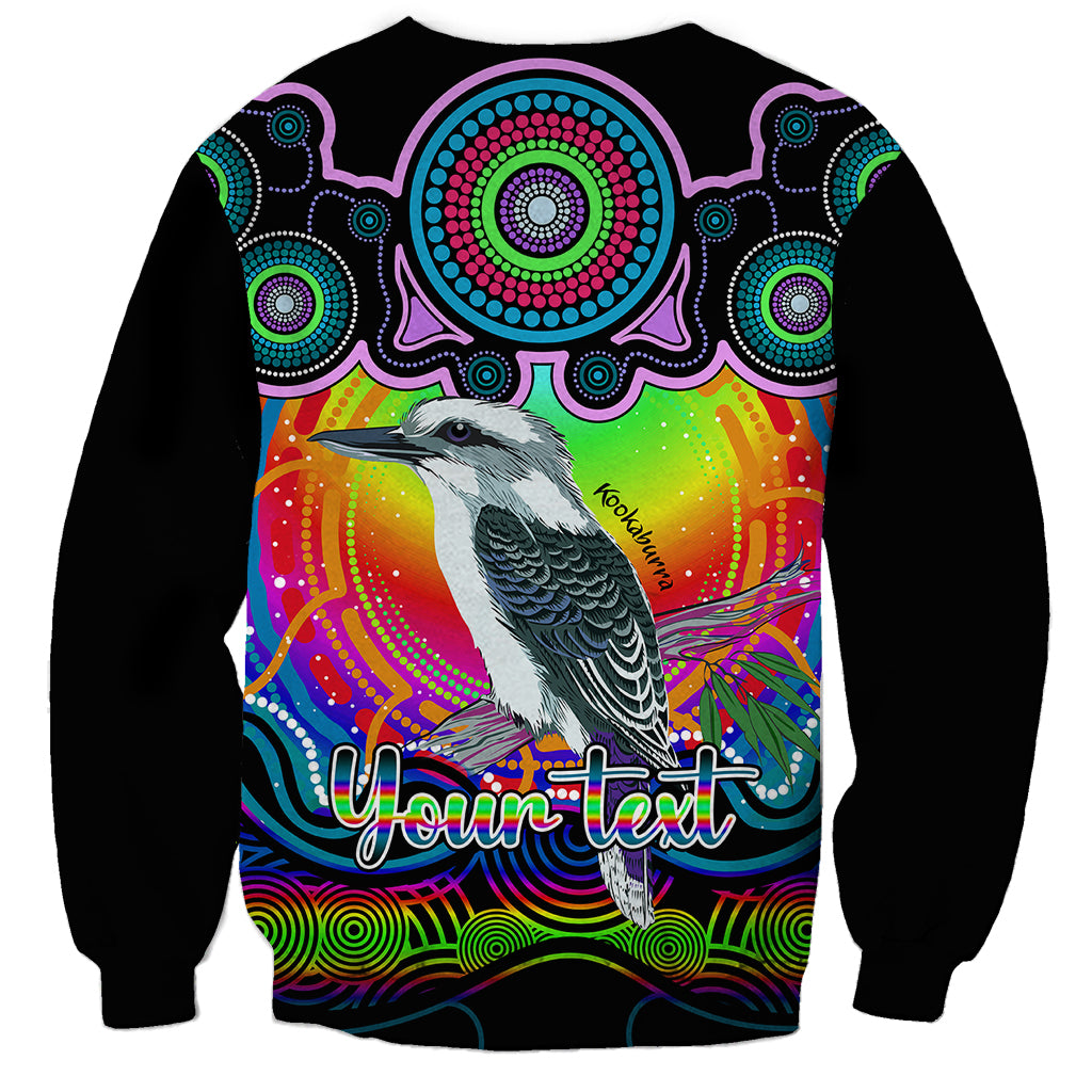 personalised-australia-sagittarius-kookaburra-zodiac-sweatshirt-auz-astrology-aboriginal-rainbow