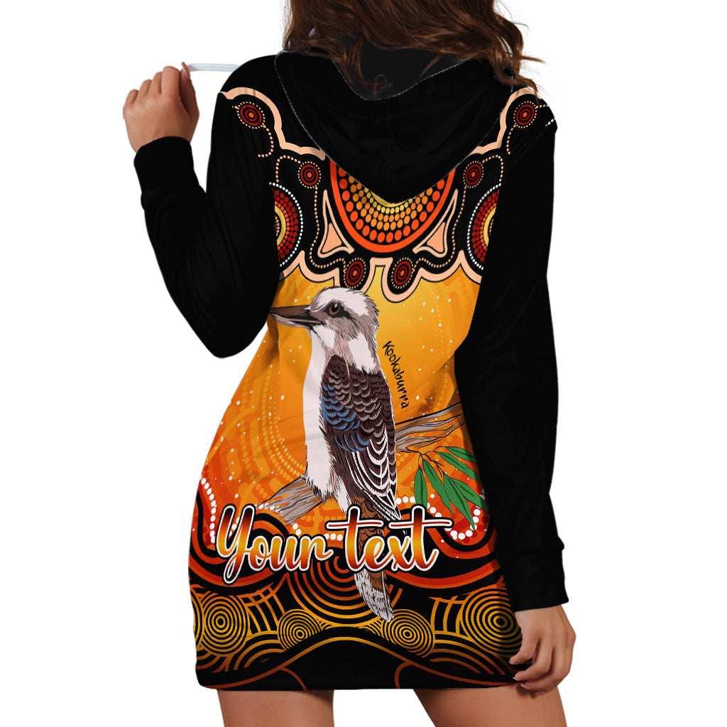 personalised-australia-sagittarius-kookaburra-zodiac-hoodie-dress-auz-astrology-aboriginal-red