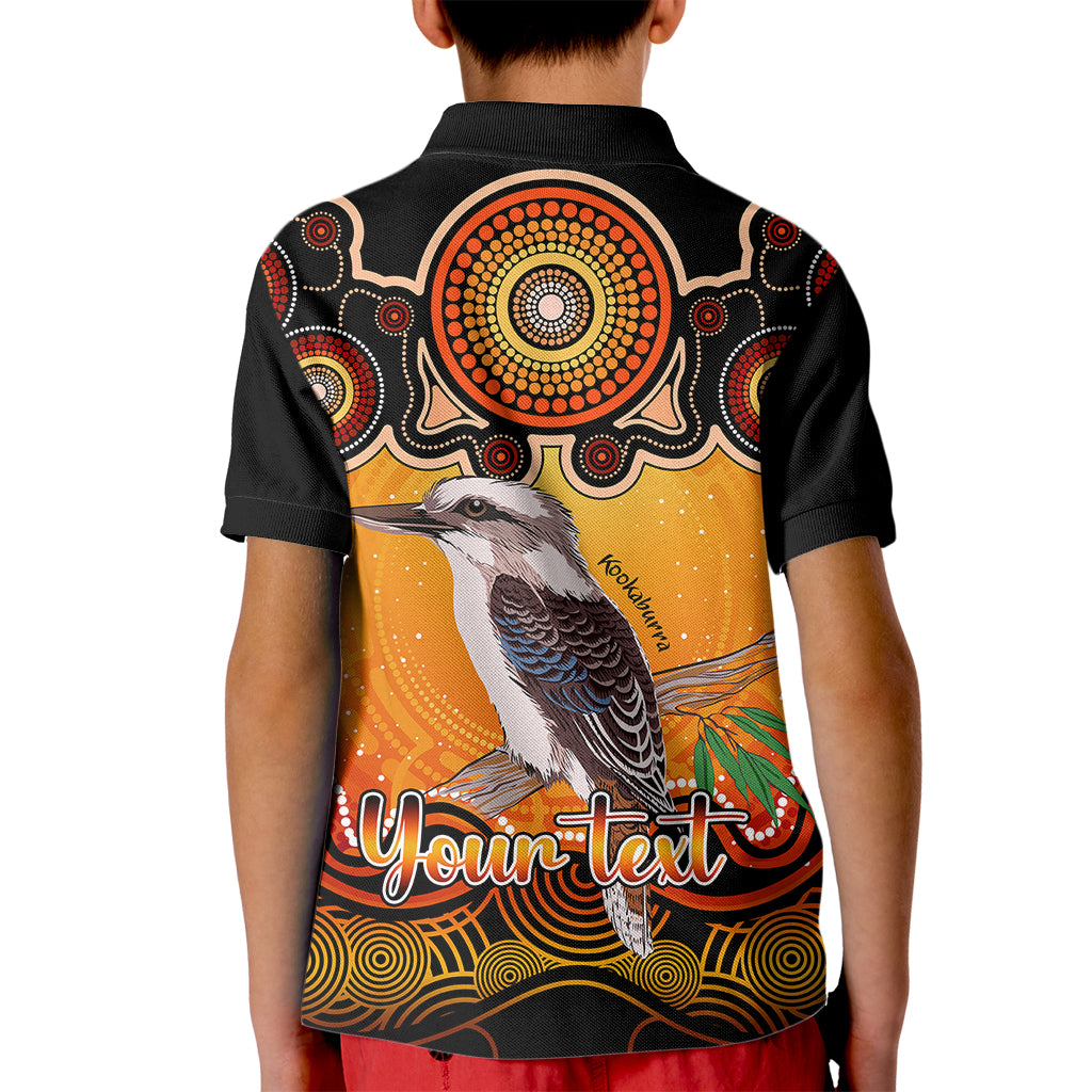 personalised-australia-sagittarius-kookaburra-zodiac-kid-polo-shirt-auz-astrology-aboriginal-red