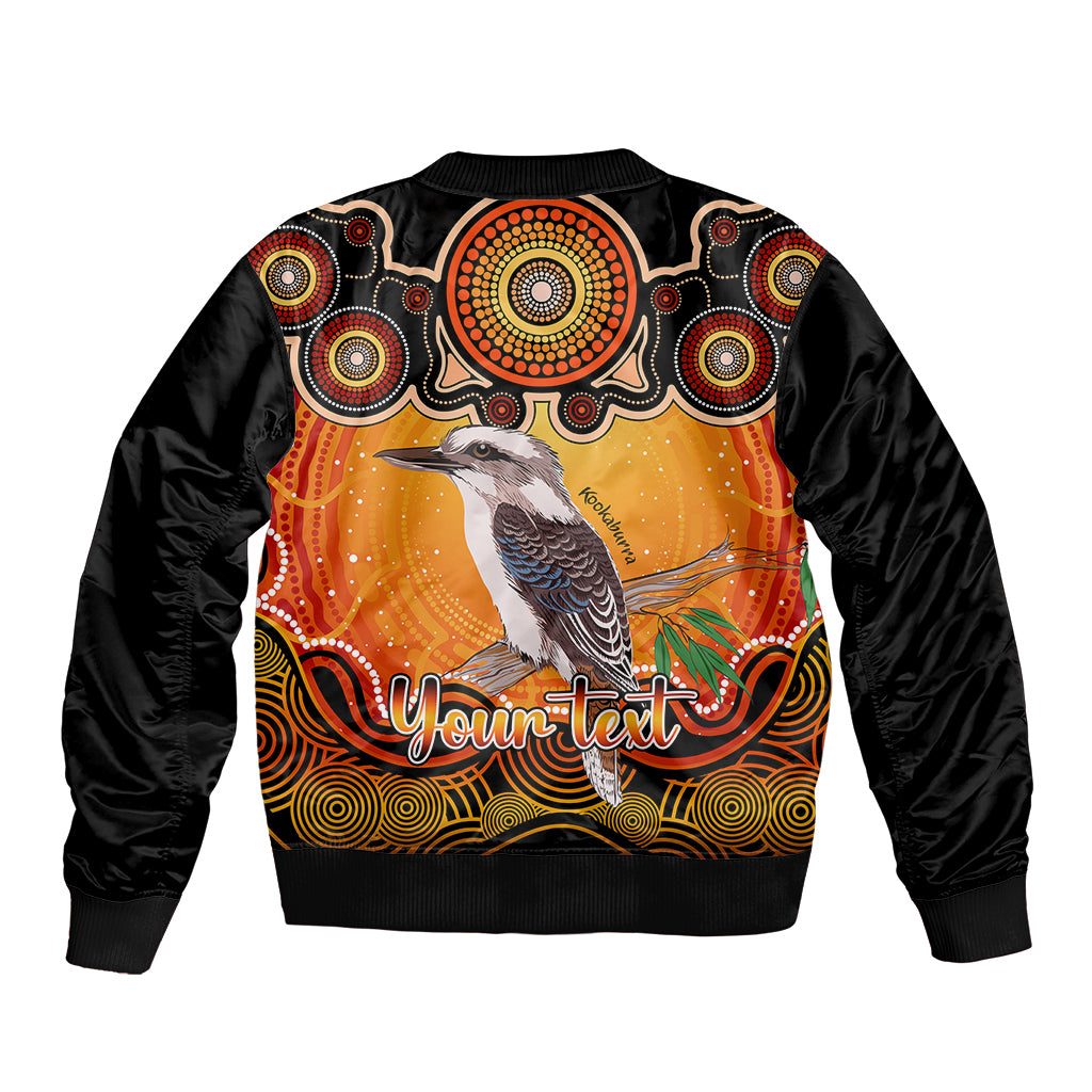 personalised-australia-sagittarius-kookaburra-zodiac-sleeve-zip-bomber-jacket-auz-astrology-aboriginal-red