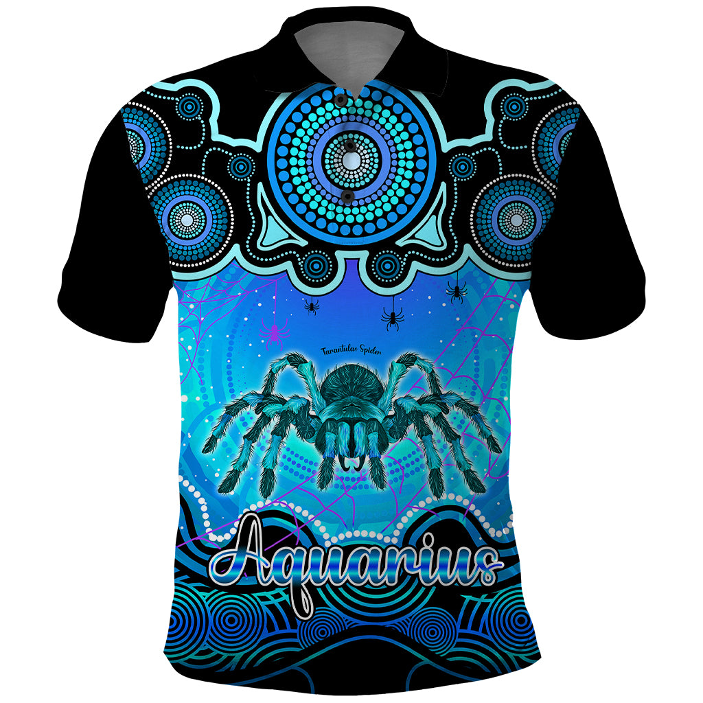 personalised-australia-scorpio-tarantulas-spider-zodiac-polo-shirt-auz-astrology-aboriginal-aqua