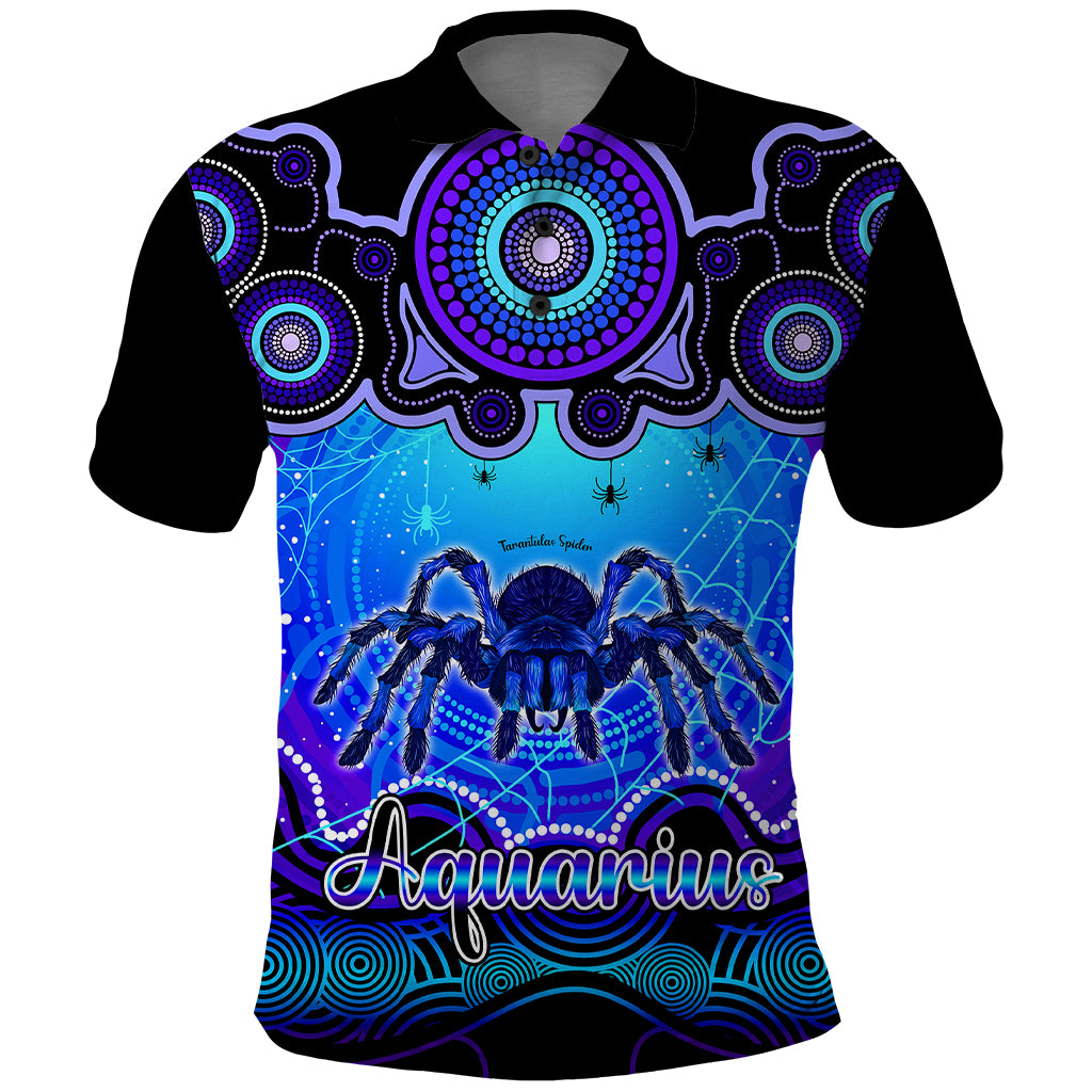 personalised-australia-scorpio-tarantulas-spider-zodiac-polo-shirt-auz-astrology-aboriginal-blue