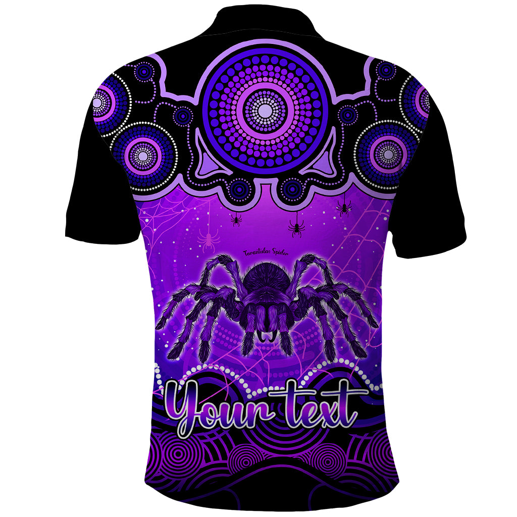 personalised-australia-scorpio-tarantulas-spider-zodiac-polo-shirt-auz-astrology-aboriginal-purple