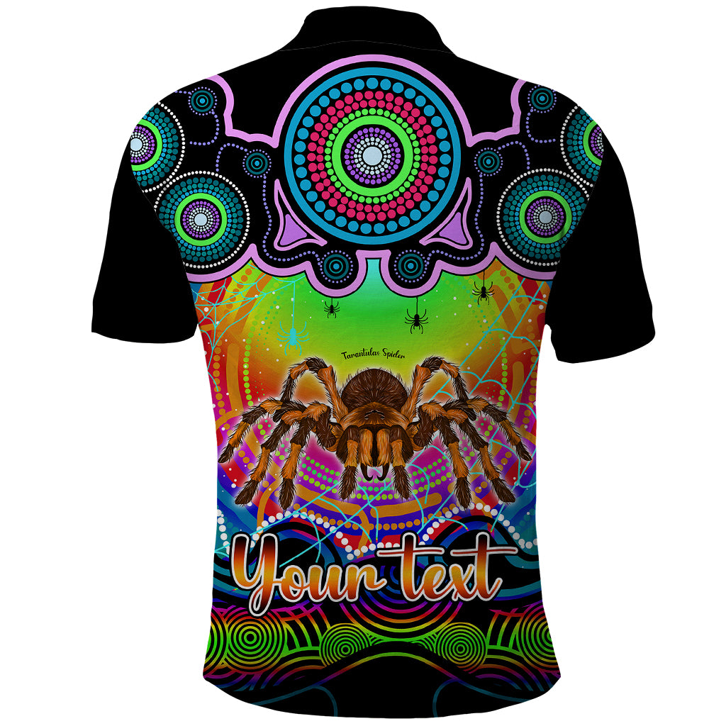 personalised-australia-scorpio-tarantulas-spider-zodiac-polo-shirt-auz-astrology-aboriginal-rainbow