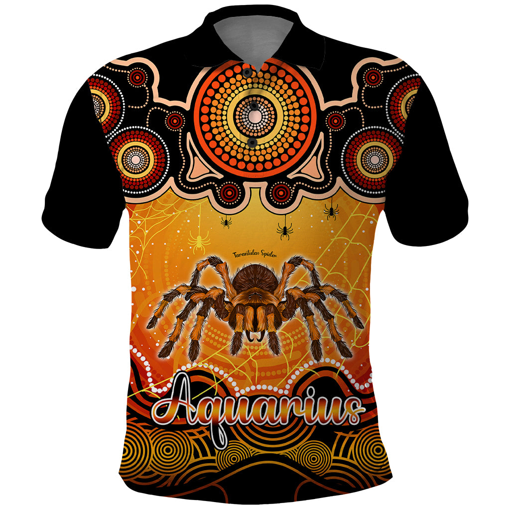 personalised-australia-scorpio-tarantulas-spider-zodiac-polo-shirt-auz-astrology-aboriginal-red