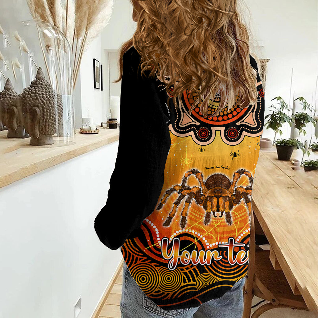 Personalised Australia Scorpio Tarantulas Spider Zodiac Women Casual Shirt Auz Astrology Aboriginal - Red LT9