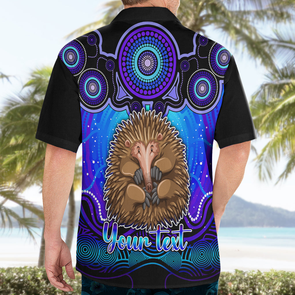 personalised-australia-virgo-echidna-zodiac-hawaiian-shirt-auz-astrology-aboriginal-blue