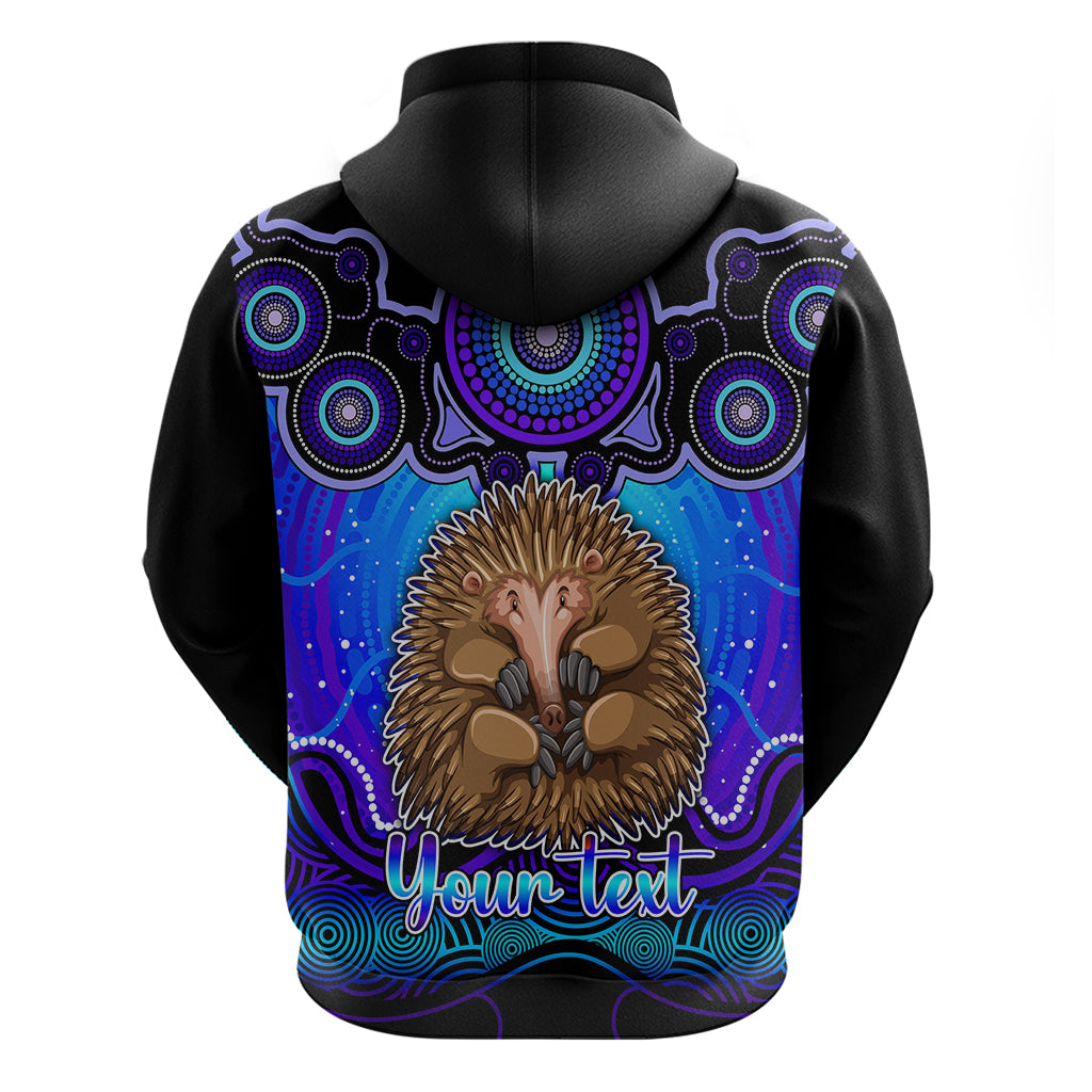 personalised-australia-virgo-echidna-zodiac-hoodie-auz-astrology-aboriginal-blue