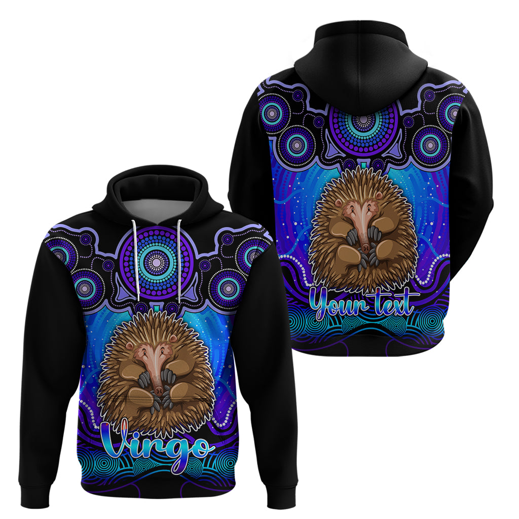 personalised-australia-virgo-echidna-zodiac-hoodie-auz-astrology-aboriginal-blue