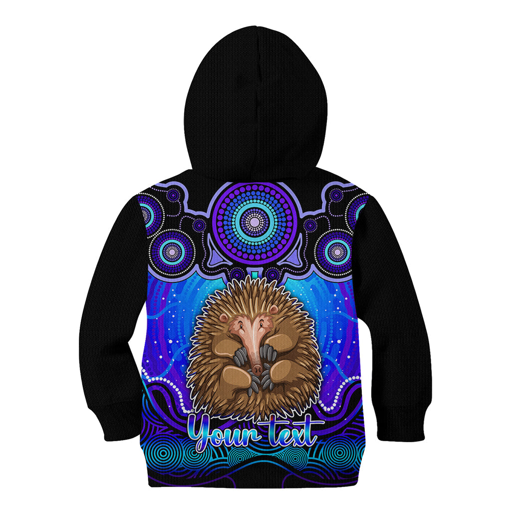 personalised-australia-virgo-echidna-zodiac-kid-hoodie-auz-astrology-aboriginal-blue