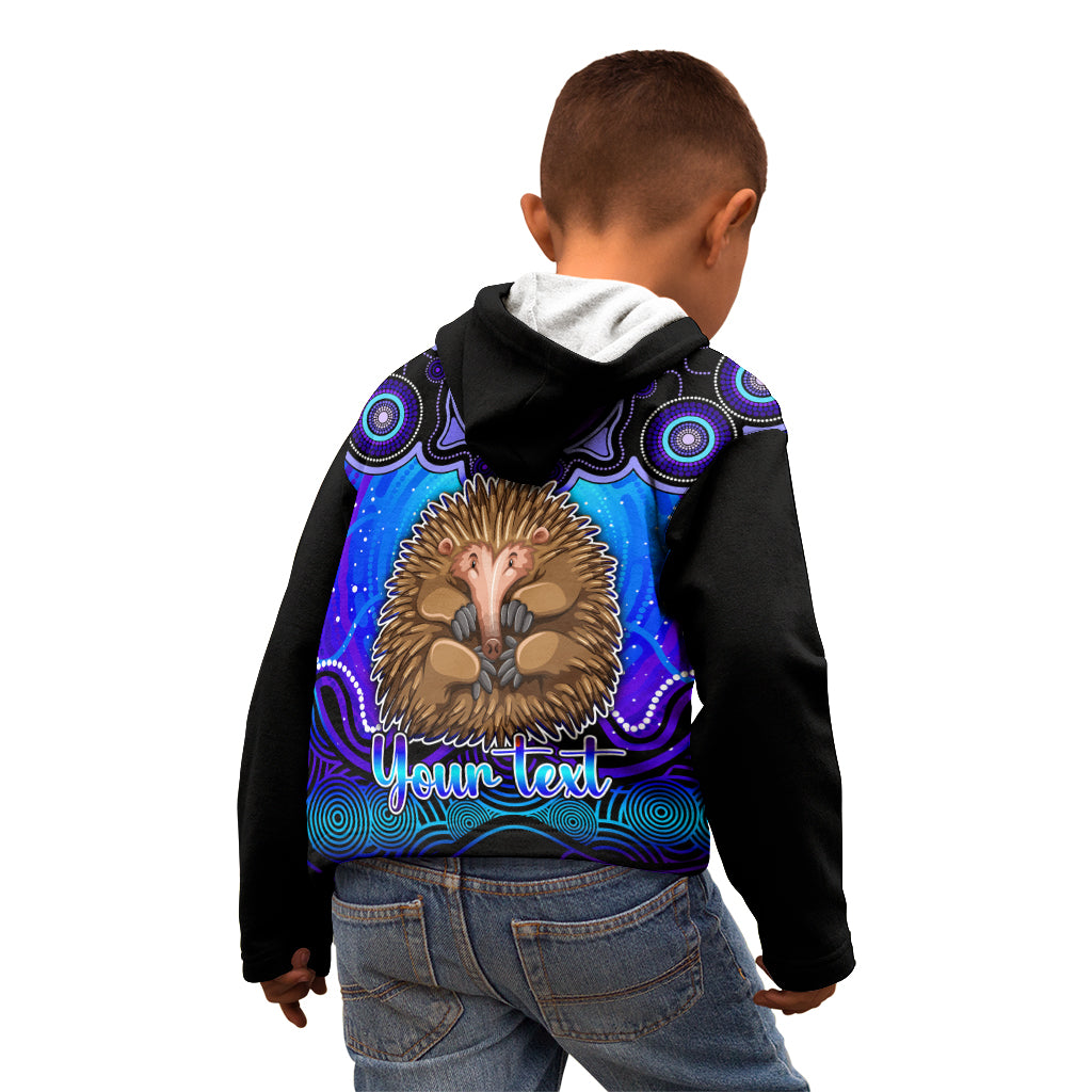 personalised-australia-virgo-echidna-zodiac-kid-hoodie-auz-astrology-aboriginal-blue