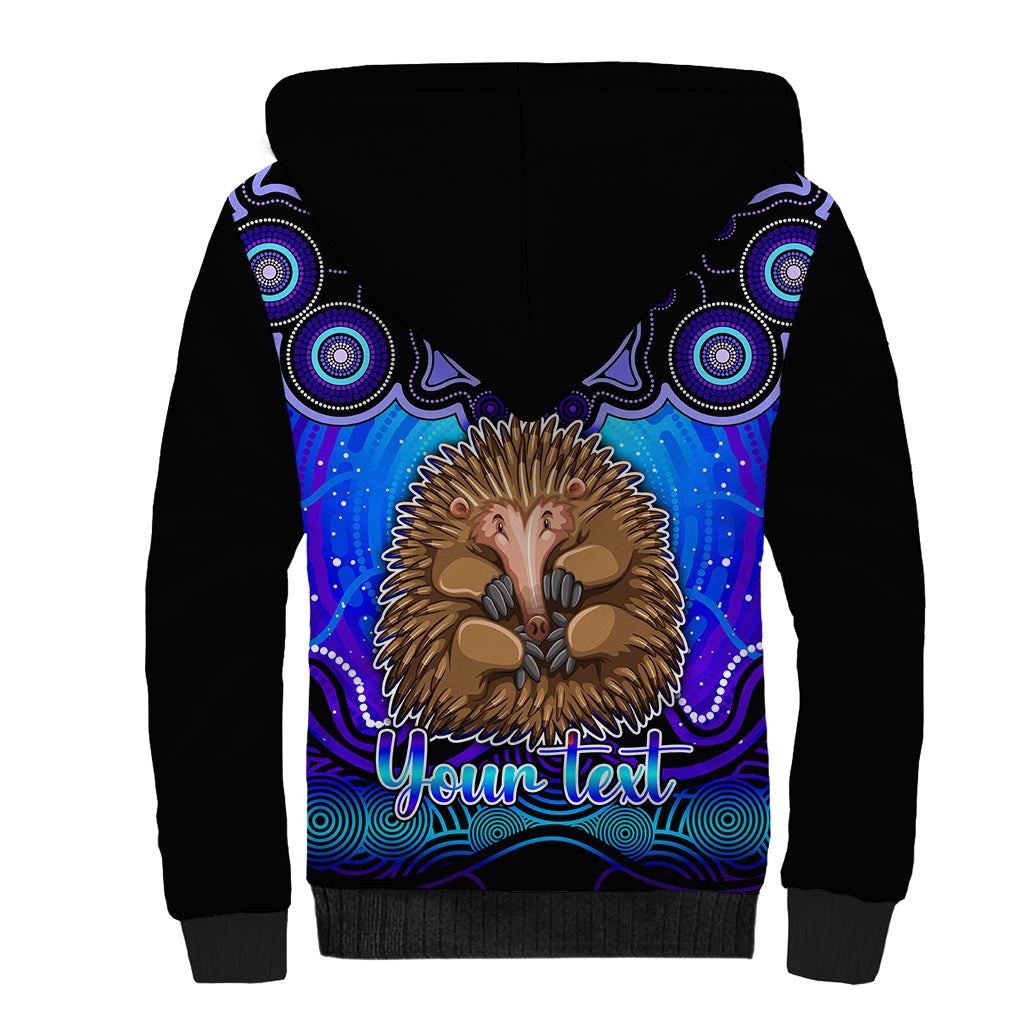 personalised-australia-virgo-echidna-zodiac-sherpa-hoodie-auz-astrology-aboriginal-blue