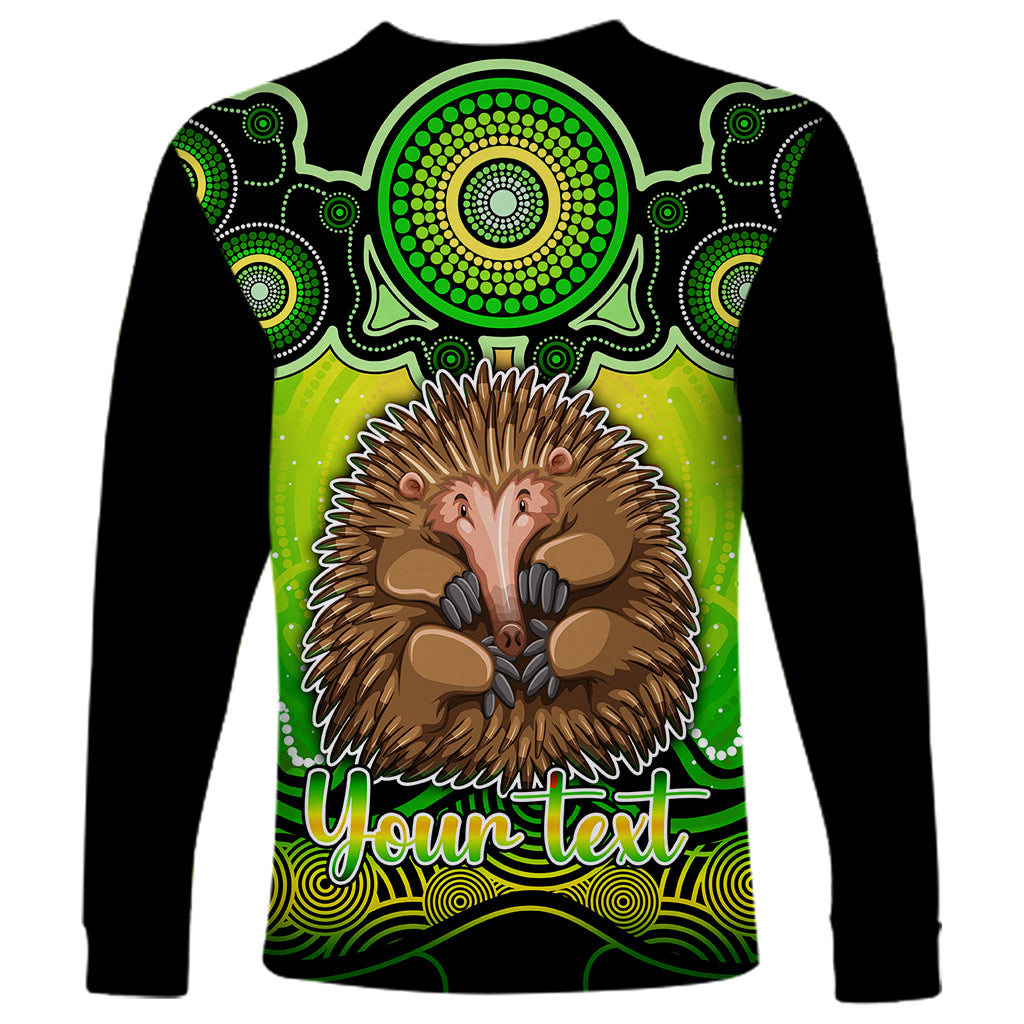 personalised-australia-virgo-echidna-zodiac-long-sleeve-shirt-auz-astrology-aboriginal-green