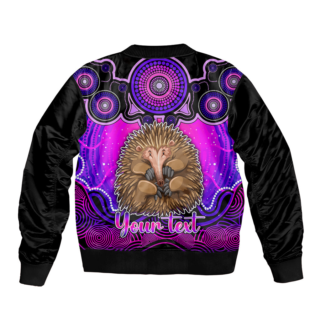 personalised-australia-virgo-echidna-zodiac-bomber-jacket-auz-astrology-aboriginal-magenta