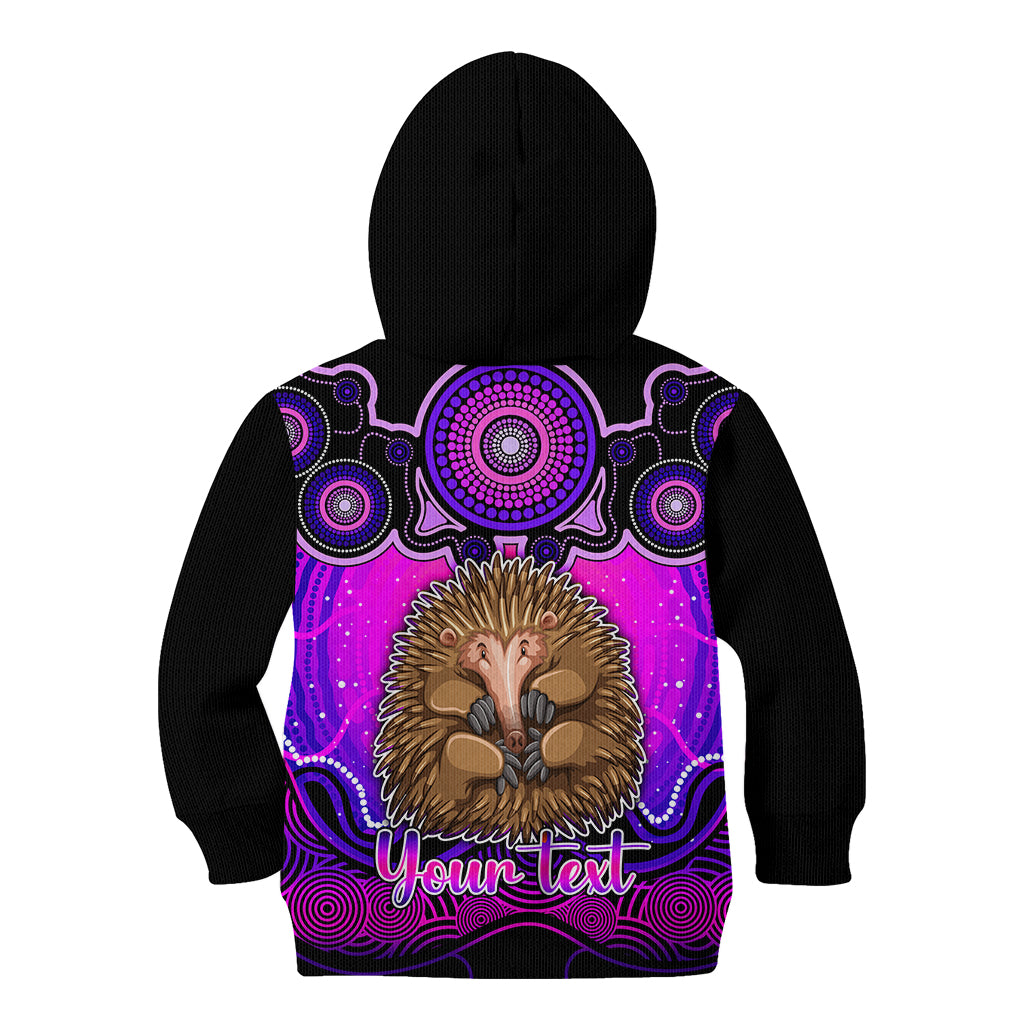 personalised-australia-virgo-echidna-zodiac-kid-hoodie-auz-astrology-aboriginal-magenta