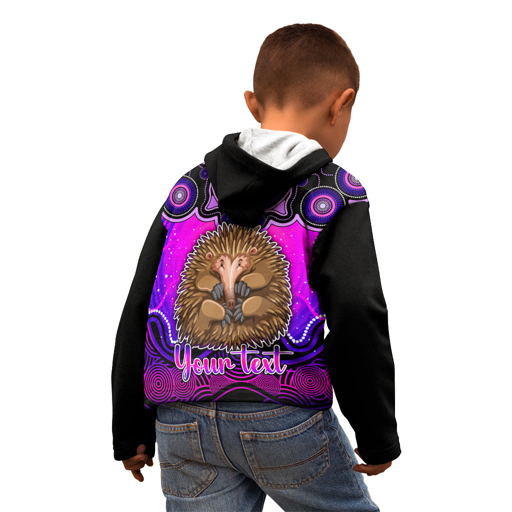 personalised-australia-virgo-echidna-zodiac-kid-hoodie-auz-astrology-aboriginal-magenta