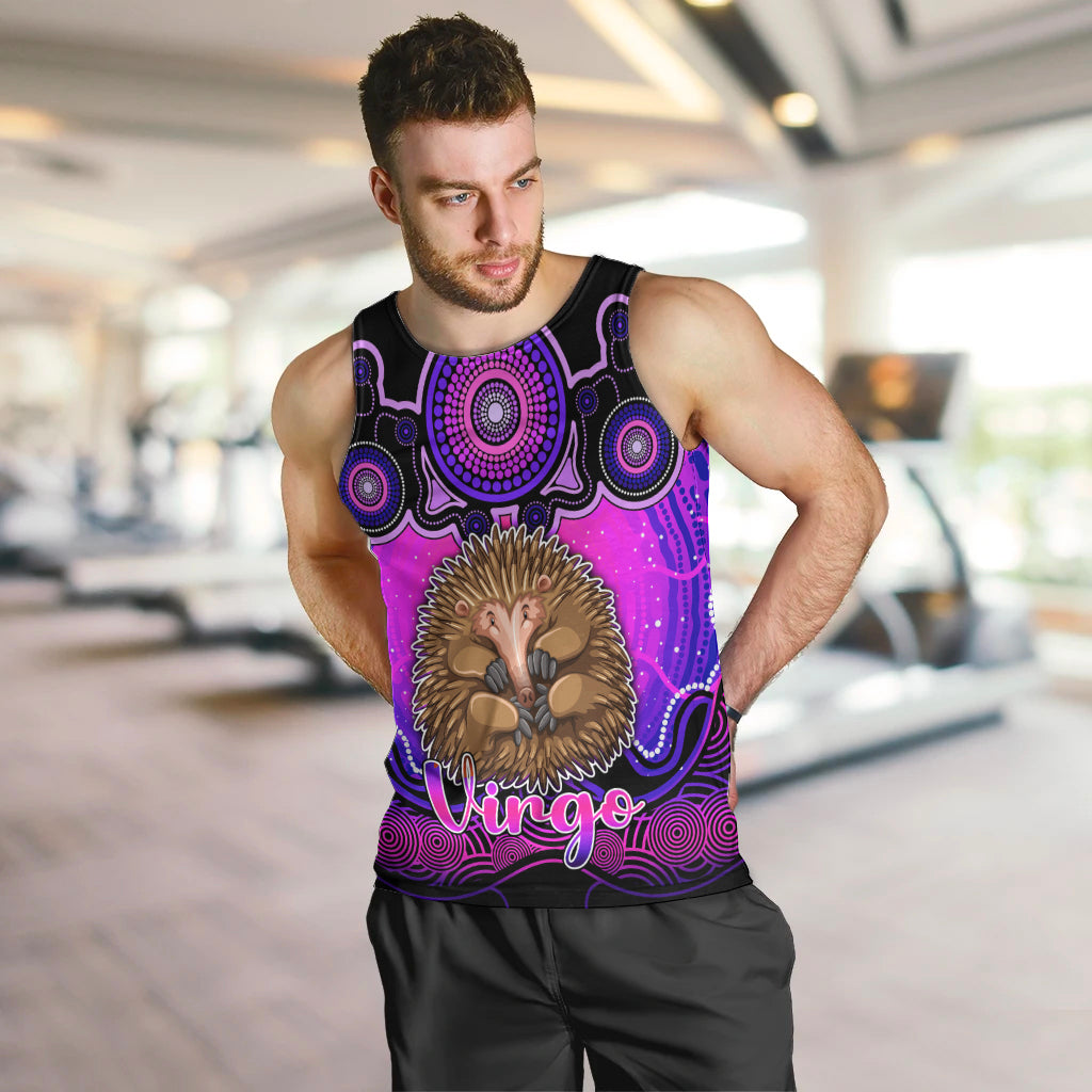 personalised-australia-virgo-echidna-zodiac-men-tank-top-auz-astrology-aboriginal-magenta