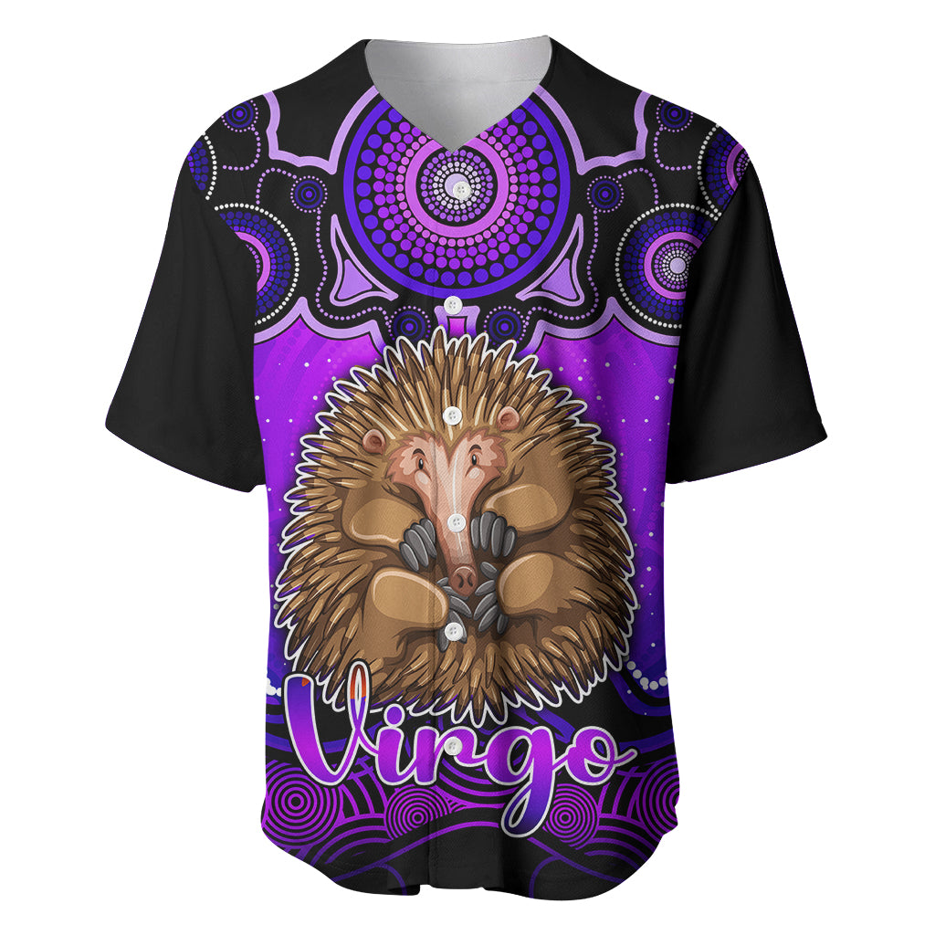 personalised-australia-virgo-echidna-zodiac-baseball-jersey-auz-astrology-aboriginal-purple