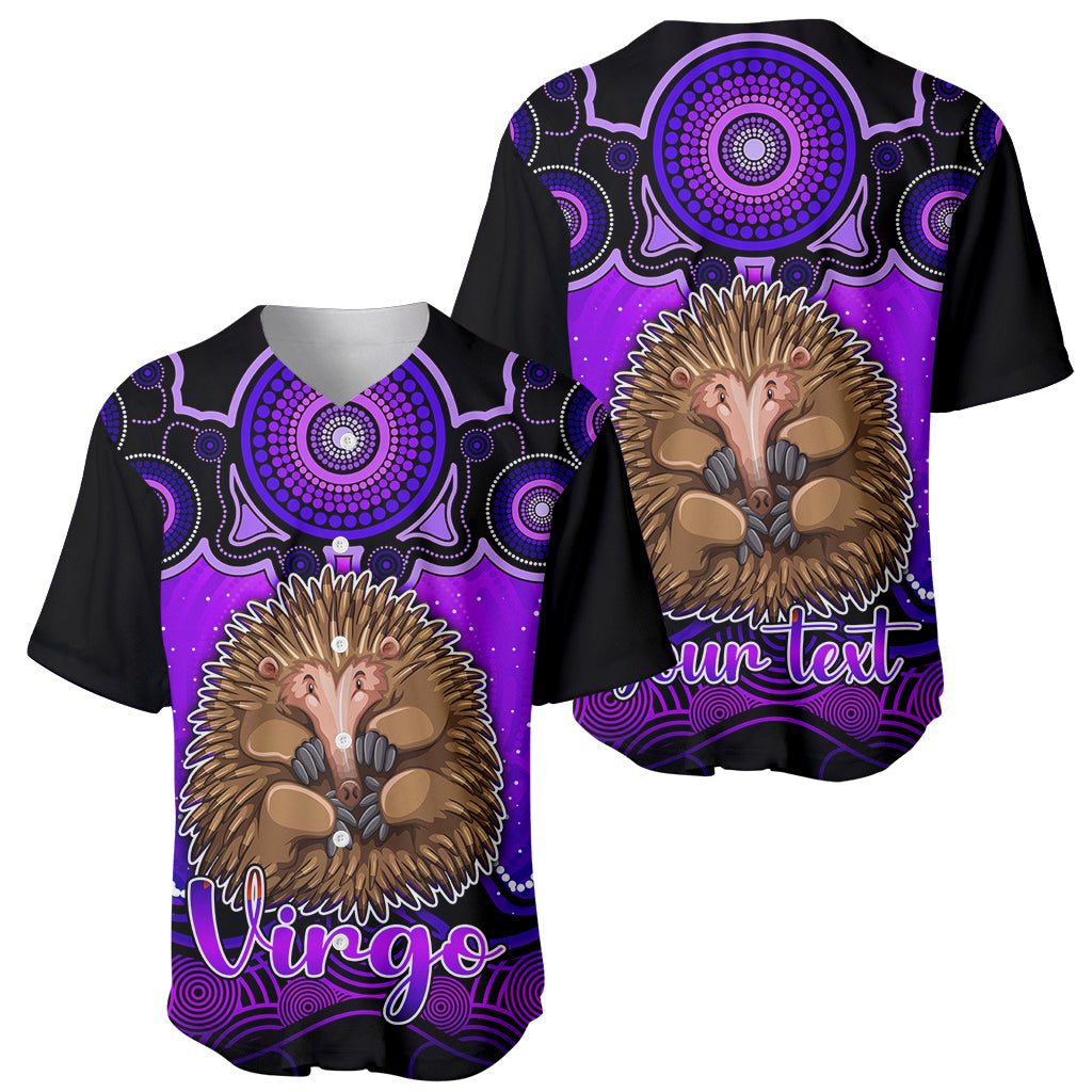 personalised-australia-virgo-echidna-zodiac-baseball-jersey-auz-astrology-aboriginal-purple