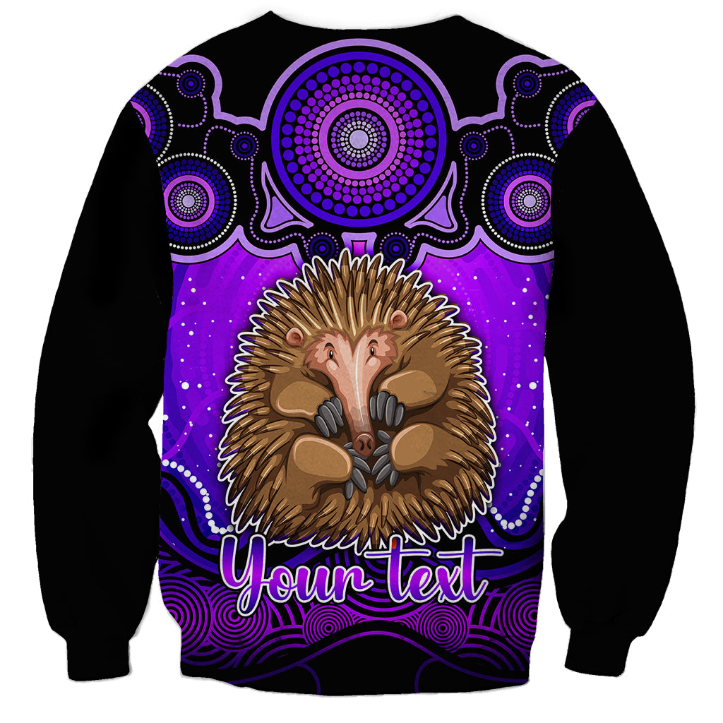 personalised-australia-virgo-echidna-zodiac-sweatshirt-auz-astrology-aboriginal-purple