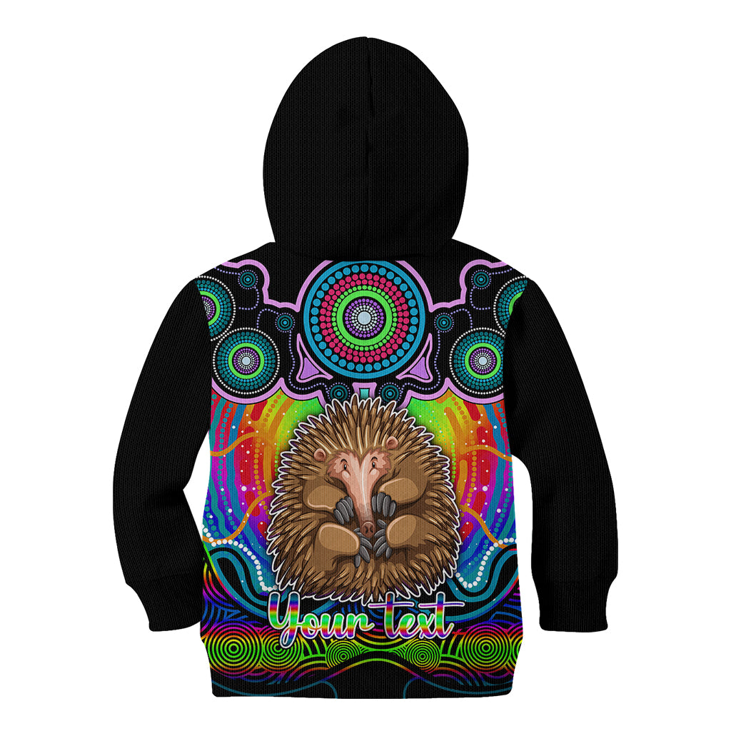 personalised-australia-virgo-echidna-zodiac-kid-hoodie-auz-astrology-aboriginal-rainbow