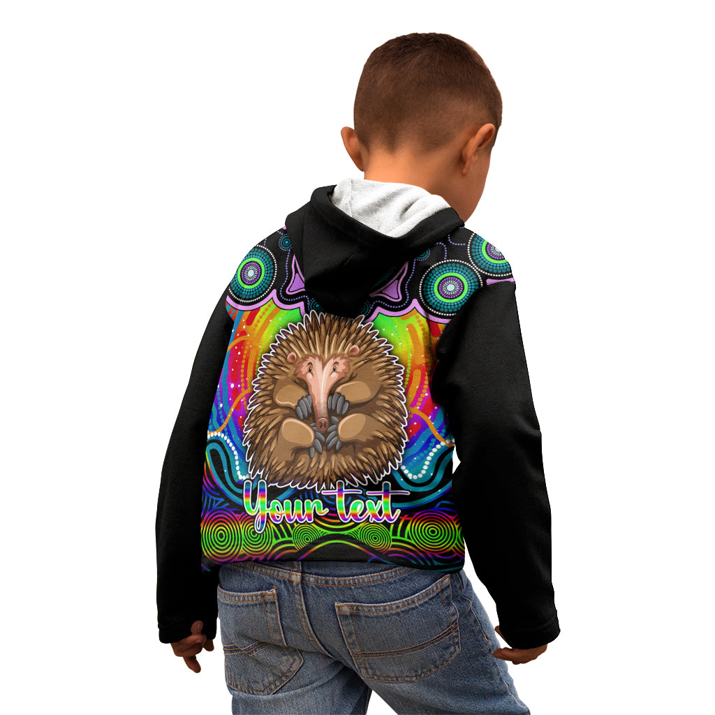 personalised-australia-virgo-echidna-zodiac-kid-hoodie-auz-astrology-aboriginal-rainbow