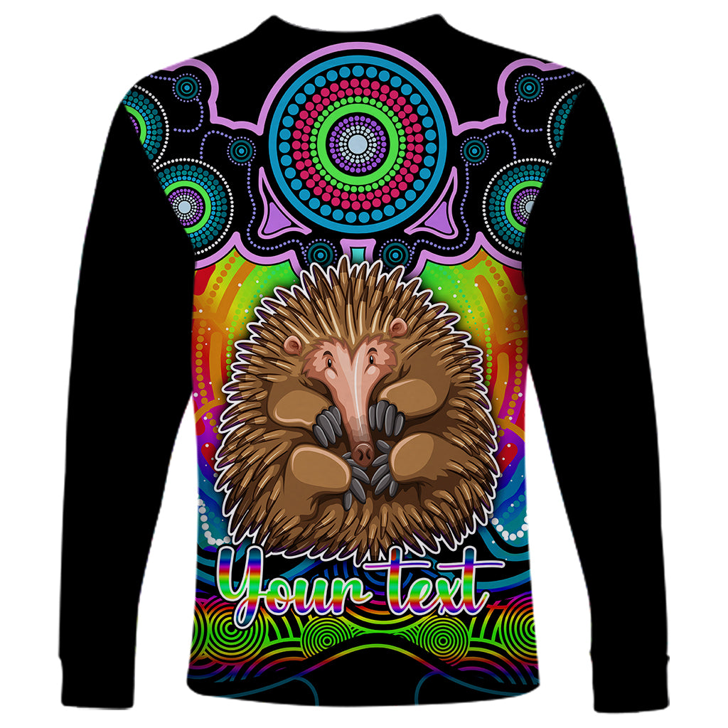 personalised-australia-virgo-echidna-zodiac-long-sleeve-shirt-auz-astrology-aboriginal-rainbow