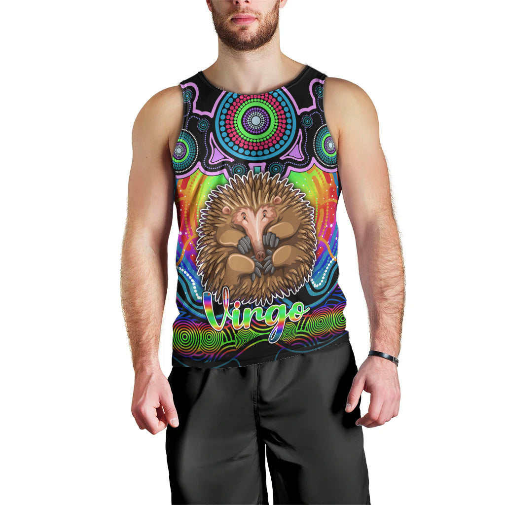 personalised-australia-virgo-echidna-zodiac-men-tank-top-auz-astrology-aboriginal-rainbow