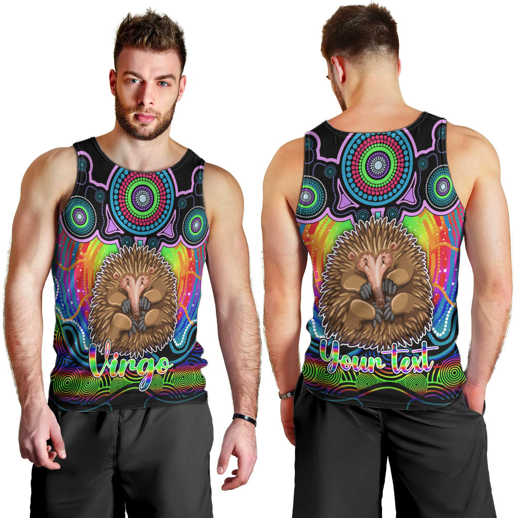 personalised-australia-virgo-echidna-zodiac-men-tank-top-auz-astrology-aboriginal-rainbow