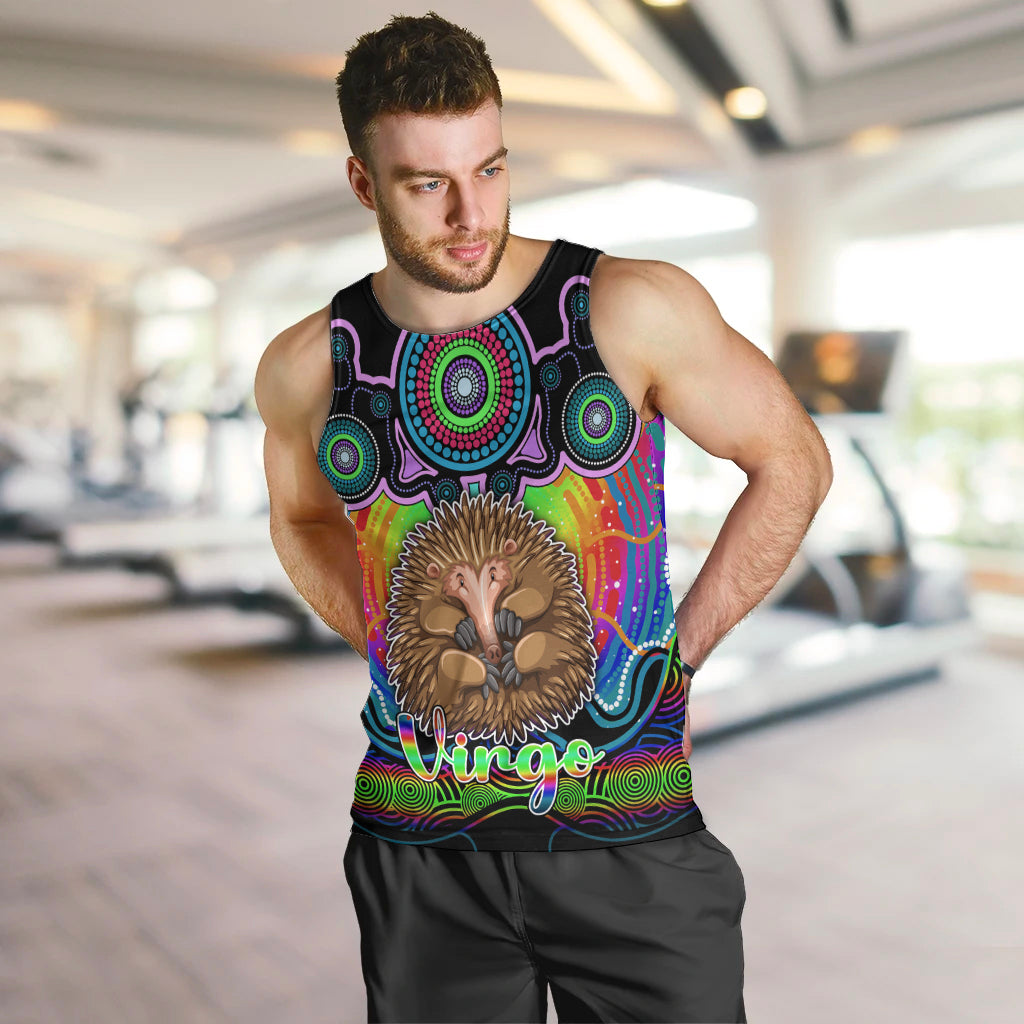 personalised-australia-virgo-echidna-zodiac-men-tank-top-auz-astrology-aboriginal-rainbow