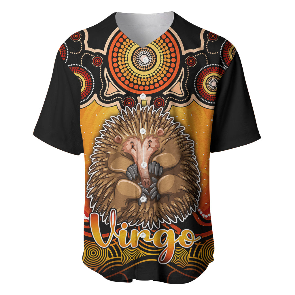 personalised-australia-virgo-echidna-zodiac-baseball-jersey-auz-astrology-aboriginal-red